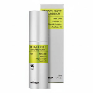 Sérum antiedad KSTANDARBEAUTY Celimax Retinol Shot con péptidos y pantenol para una piel firme y rejuvenecida.