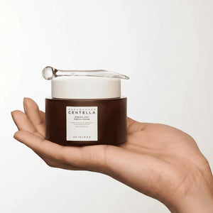 KSTANDARBEAUTY Crema Madagascar Centella Probio-Cica Enrich, tarro marrón con espátula transparente, 50 ml, para piel seca.