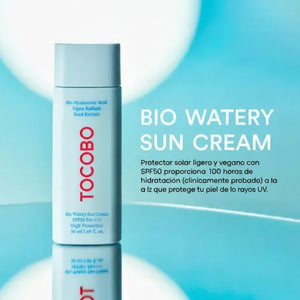 KSTANDARBEAUTY TOCOBO Bio Watery Sun Cream protector solar facial ligero y vegano con SPF50 PA++++, 50 ml.