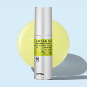 Sérum antiedad KSTANDARBEAUTY Celimax Retinol Shot con retinol, péptidos y pantenol para una piel firme y tersa.
