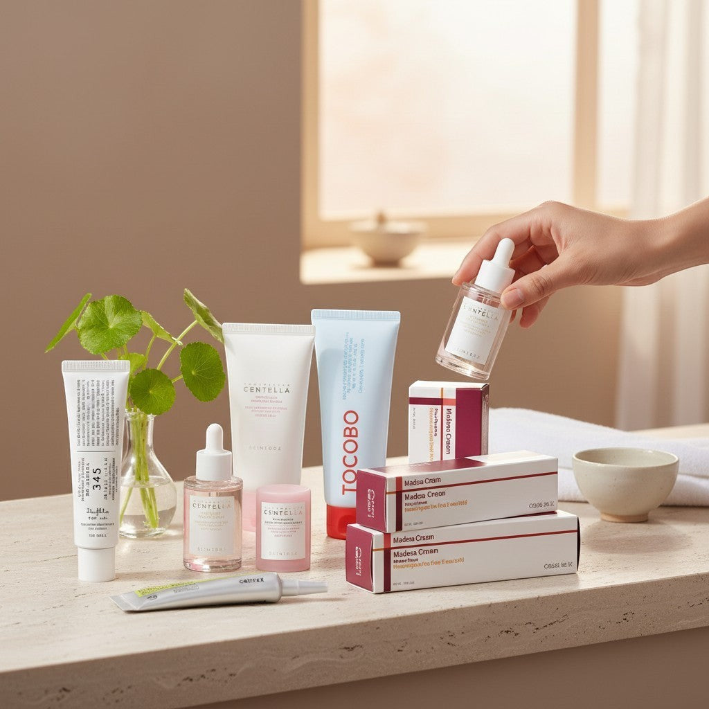 KSTANDARBEAUTY Colección de cuidado de la piel con centella, sérum, crema y protector solar TOCOBO.